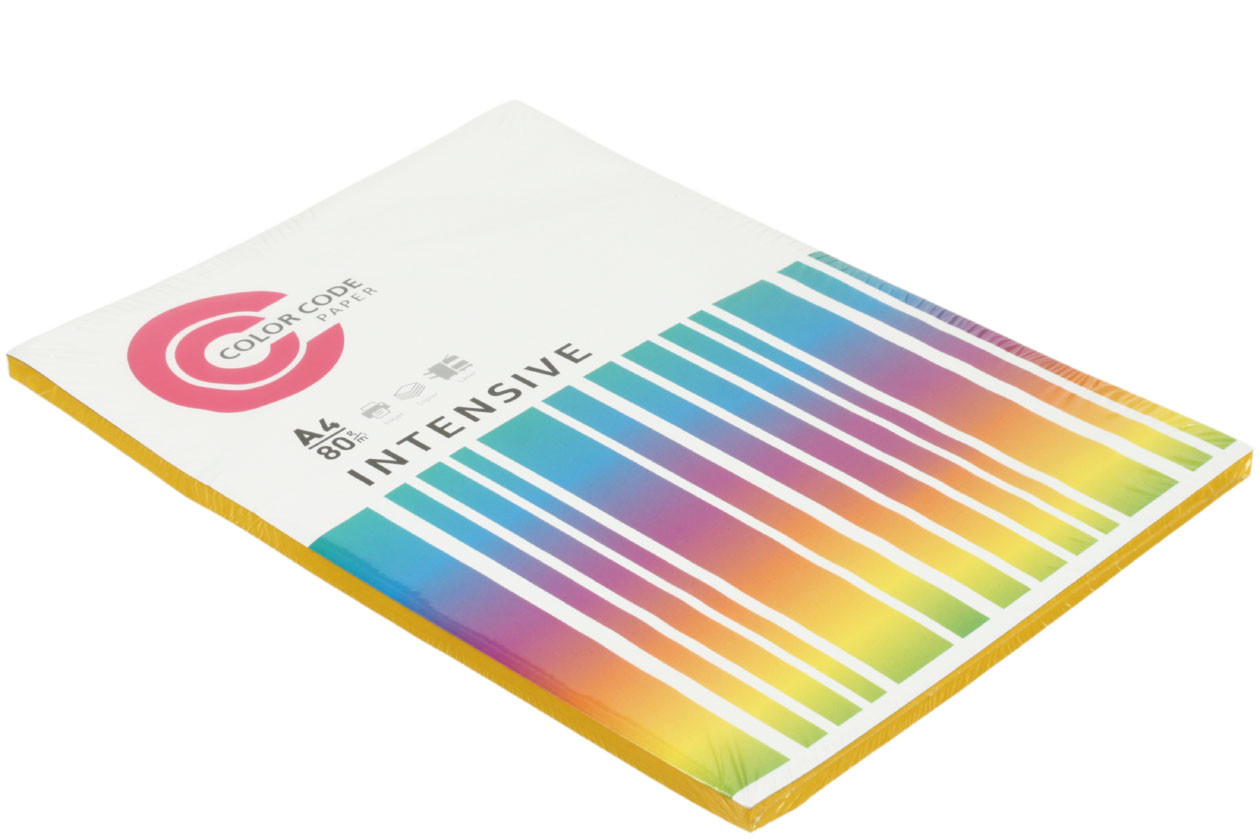 Бумага офисная цветная Color Code Intensive А4 (210*297 мм), 80 г/м2, 100 л., желтая - фото 2 - id-p202731441