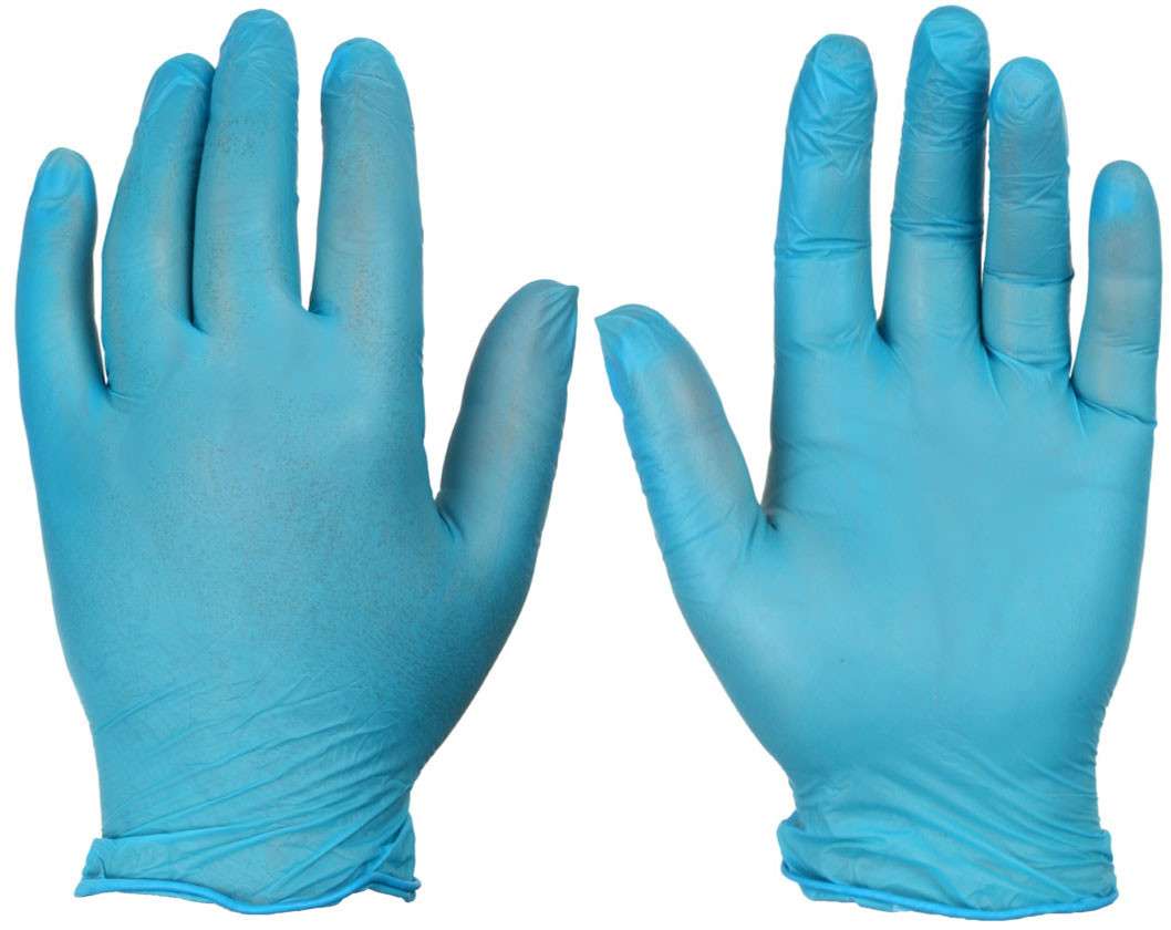 Перчатки нитриловые прочные одноразовые OfficeClean размер L, 50 пар (100 шт.), голубые - фото 1 - id-p202730511