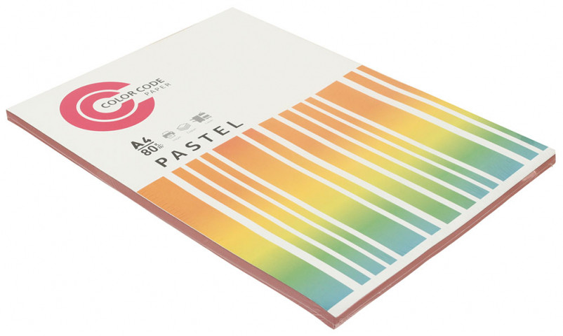 Бумага офисная цветная Color Code Pastel А4 (210*297 мм), 80 г/м2, 100 л., розовая - фото 1 - id-p202732416