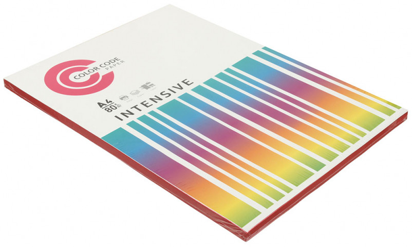 Бумага офисная цветная Color Code Intensive А4 (210*297 мм), 80 г/м2, 100 л., розовая - фото 1 - id-p202732422