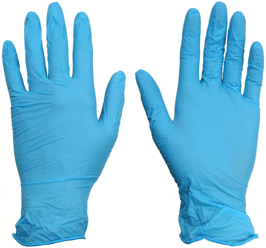 Перчатки нитриловые одноразовые Simple Gloves размер S, 50 пар (100 шт), синие - фото 1 - id-p202731463
