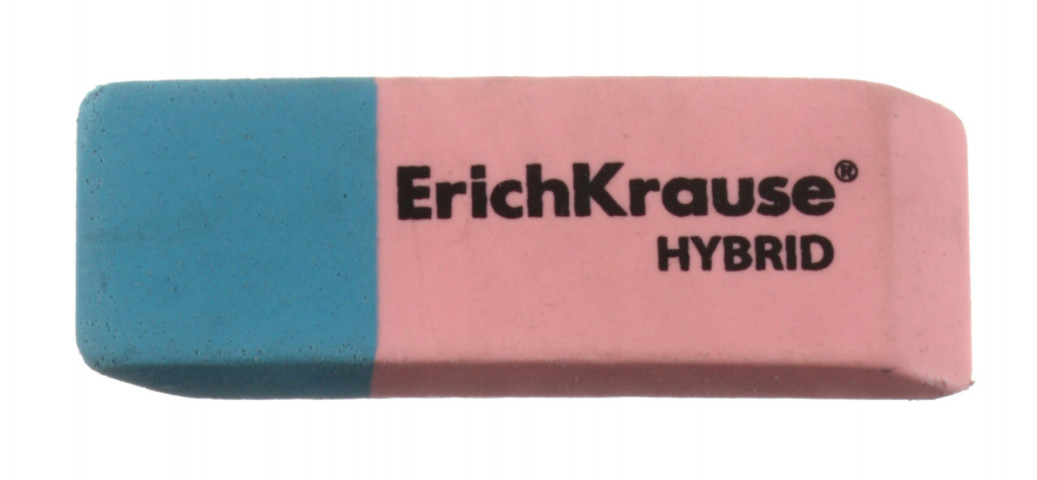Ластик ErichKrause Hybrid 54*18*8 мм, розовый с синим - фото 1 - id-p202732460