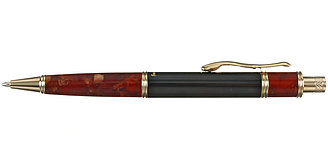 Ручка подарочная шариковая Manzoni Perugia корпус «темный янтарь»