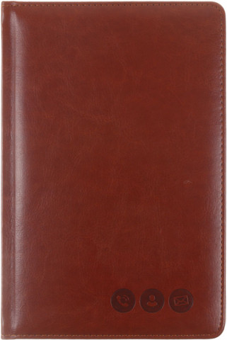 Книга телефонная OfficeSpace Nebraska (А5) 140*210 мм, 80 л., линия, коричневая - фото 4 - id-p202732491