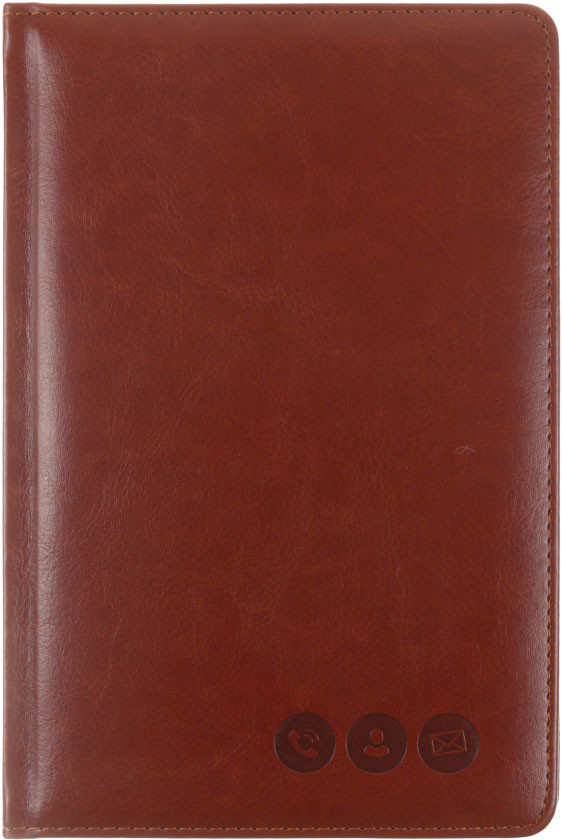 Книга телефонная OfficeSpace Nebraska (А5) 140*210 мм, 80 л., линия, коричневая - фото 5 - id-p202732491