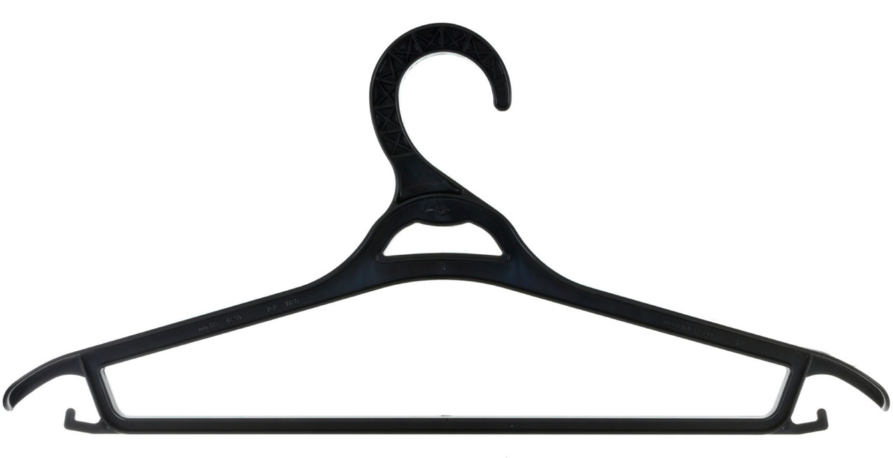 Вешалка-плечики для одежды OfficeClean длина 42 см (р-р 46-50), черная - фото 2 - id-p202732499