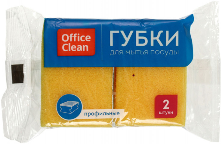 Губки для посуды OfficeClean 96*64*42 мм, 2 шт. - фото 1 - id-p202732500