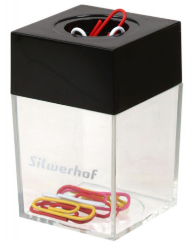 Диспенсер для скрепок магнитный Silwerhof 65*40 мм, ассорти - фото 1 - id-p202730641