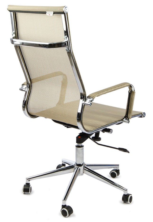 Кресло офисное Calviano Bergamo для персонала обивка из ткани и сетки Gold (золотистая) - фото 3 - id-p202732594