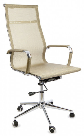 Кресло офисное Calviano Bergamo для персонала обивка из ткани и сетки Gold (золотистая) - фото 4 - id-p202732594