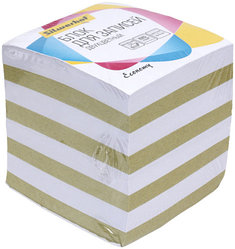 Блок бумаги для заметок «Куб» Silwerhof Economy 85*85*90 мм, непроклеенный, 2 цвета, ассорти