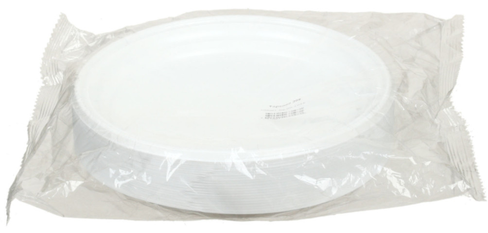 Тарелка одноразовая столовая «Мистерия» диаметр 20,5 см, 100 шт., белая - фото 2 - id-p202732608