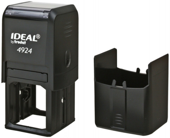 Автоматическая оснастка Ideal 4924 в боксе для клише печати/штампа 40*40 мм, корпус черный - фото 1 - id-p202732662