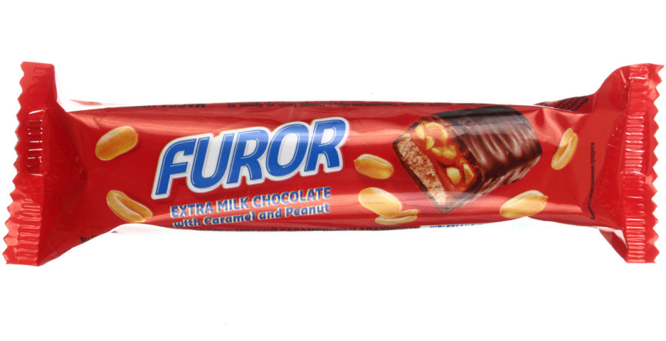 Батончик шоколадный Furor 35 г, с карамелью и арахисом - фото 1 - id-p202732715