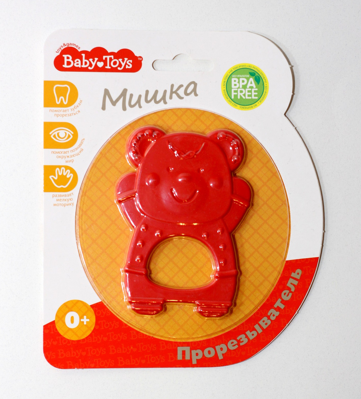 Прорезыватель "Мишка" Baby Toys, в ассортименте.  арт. 04132