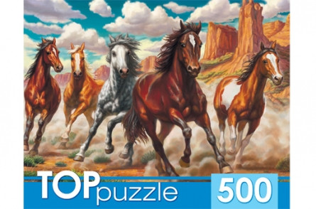 TOPpuzzle. ПАЗЛЫ 500 элементов. ХТП500-4216 ДИКИЙ ТАБУН