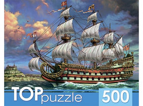 TOPpuzzle. ПАЗЛЫ 500 элементов. ХТП500-6831 Парусник в море