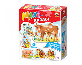 MAXI-пазл "Домашние животные: мама и малыш" в кор., арт. RS-02539
