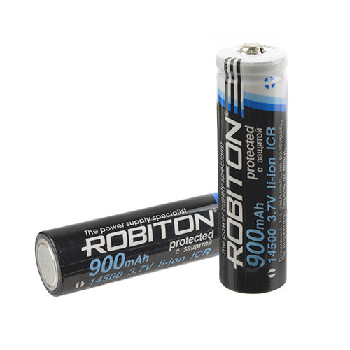Аккумулятор Li-ion 14500 3.7V 900mAh (с защитой) Robiton - фото 1 - id-p201743533