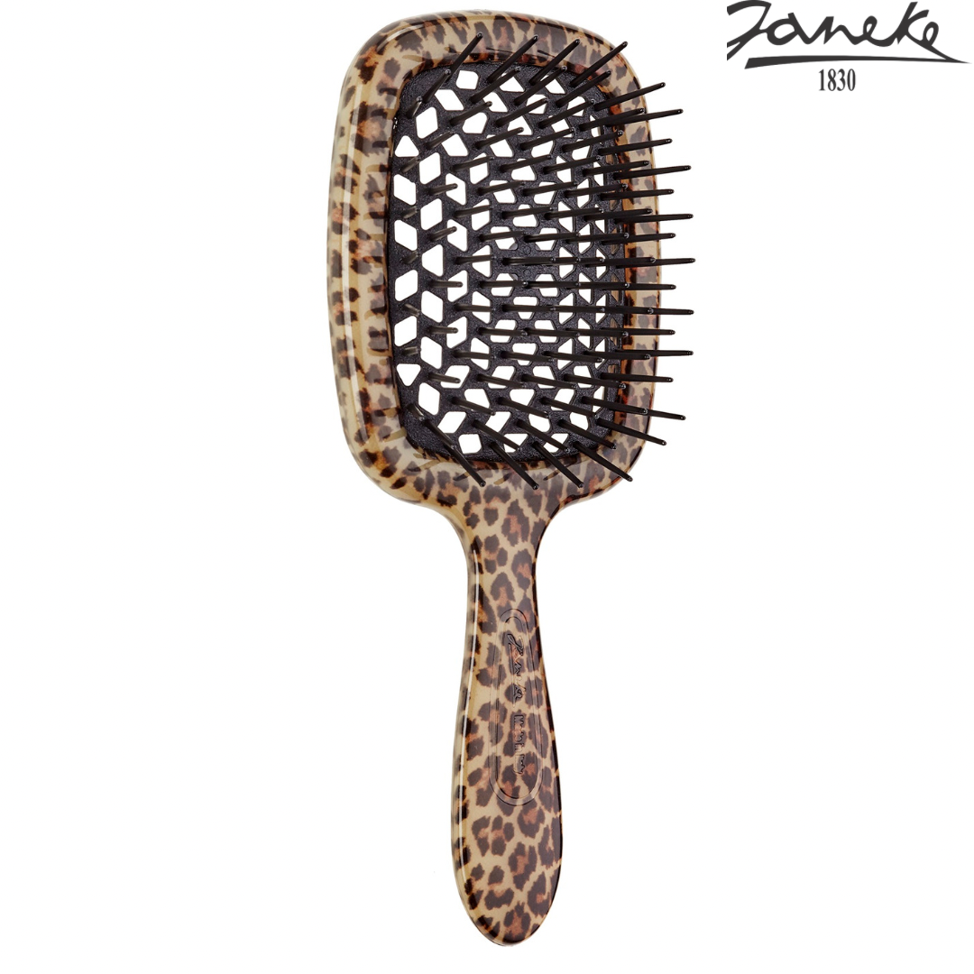 Расческа массажная Janeke Superbrush Леопард с черным