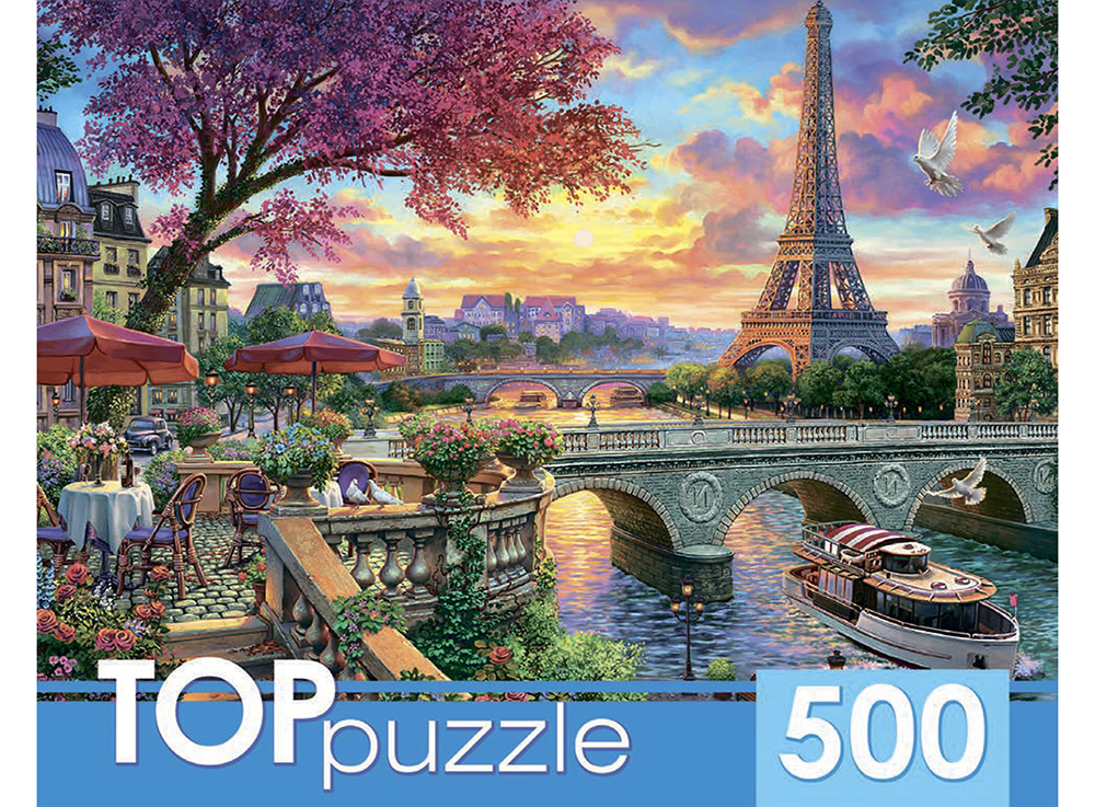 TOPpuzzle. ПАЗЛЫ 500 элементов. ХТП500-6825 Париж на закате