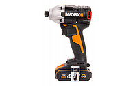 Аккумуляторный ударный винтоверт бесщеточный WORX WX261, 20В, 2Ач х 2, ЗУ, кейс