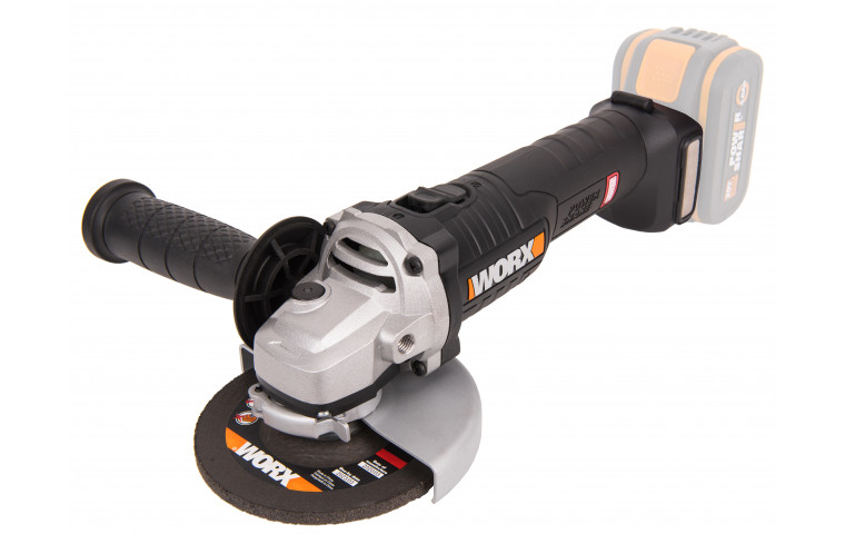 Углошлифовальная машина аккумуляторная бесщеточная WORX WX812.9, 20В, 125мм, без АКБ и ЗУ - фото 1 - id-p202642514