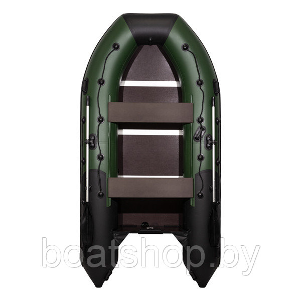 Надувная моторно-килевая лодка Ривьера Максима 3400 СК "Комби" зеленый/черный - фото 1 - id-p202746454