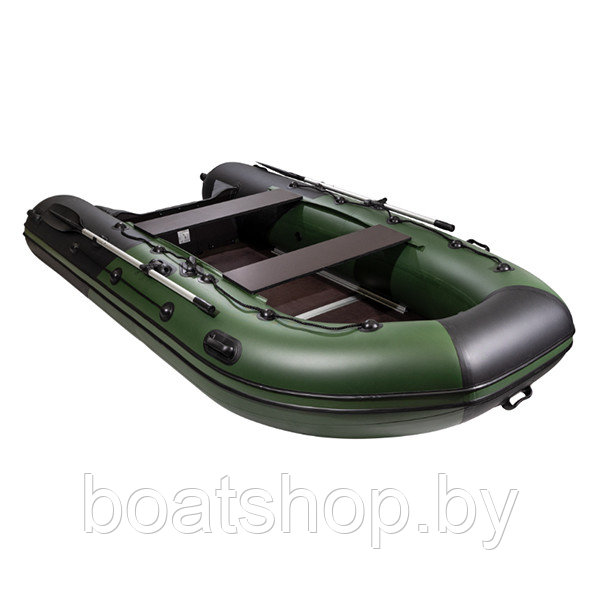 Надувная моторно-килевая лодка Ривьера Максима 3400 СК "Комби" зеленый/черный - фото 4 - id-p202746454