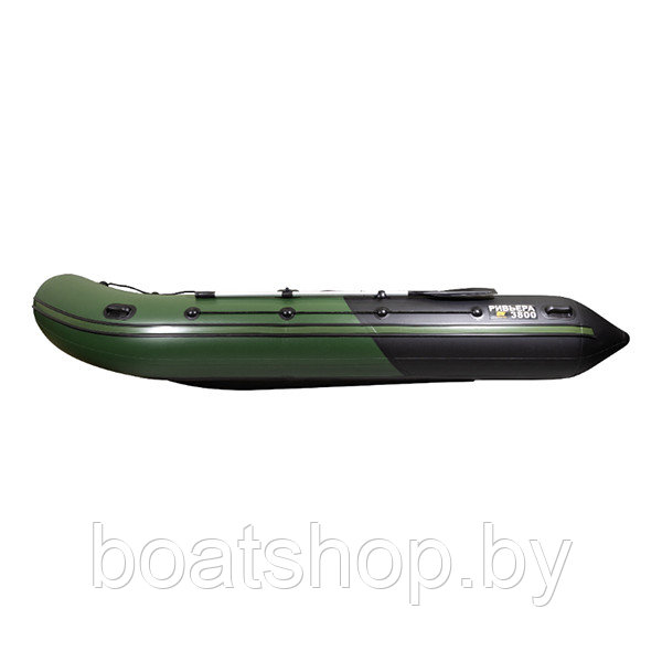 Надувная моторно-килевая лодка Ривьера Максима 3800 СК "Комби" зеленый/черный - фото 7 - id-p202748112