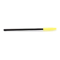 Щёточка для ресниц силиконовая, 50 штук (№ 214, Жёлтая с чёрной палочкой - 50 штук)