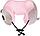 Дорожная подушка-подголовник для шеи с завязками, серо-розовая, фото 4
