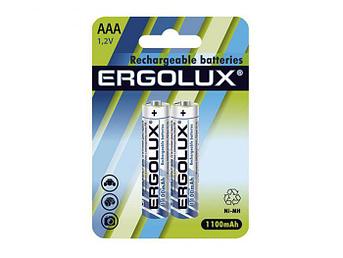 Аккумулятор AAA - Ergolux AAA-1100mAh Ni-Mh BL-2 NHAAA1100BL2 (2 штуки)