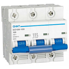 CHINT DZ158-125H 3P 125A, (8-12In), 10кА, 4,5М Автоматический выключатель