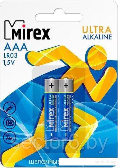 Батарейки Mirex Ultra Alkaline AAA 2 шт LR03-E2 - фото 1 - id-p202751889