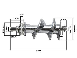 Шнек для мясорубки Polaris PMG 1828, PMG 1829, PMG 1840