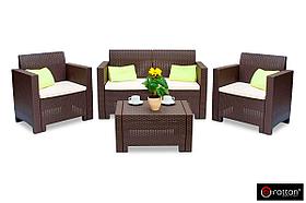 Комплект мебели NEBRASKA 2 Set (диван, 2 кресла и стол), венге