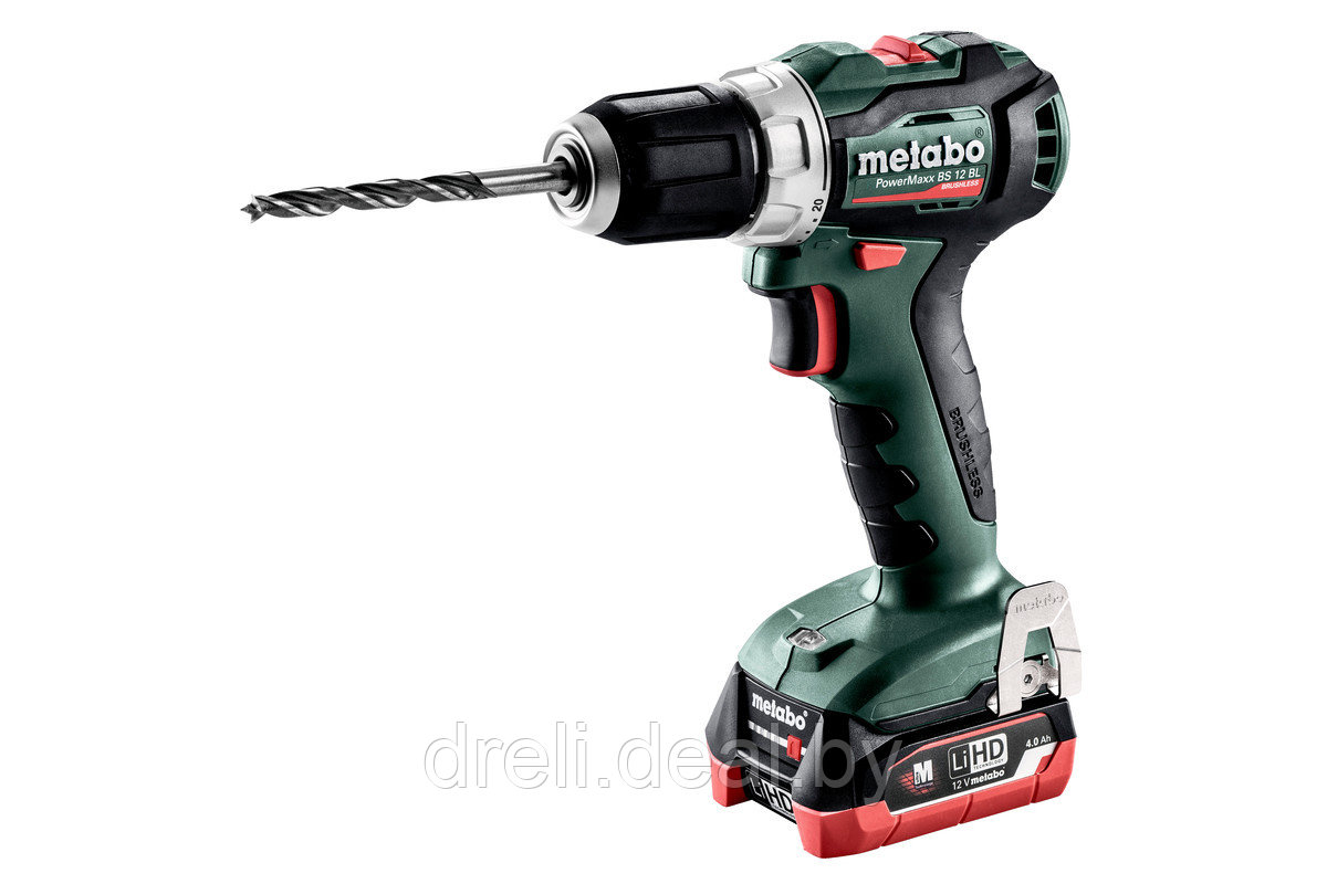 Дрель-шуруповерт Metabo PowerMaxx BS 12 BL 601038800 (с 2-мя АКБ 4 Ah, кейс) - фото 1 - id-p202756625