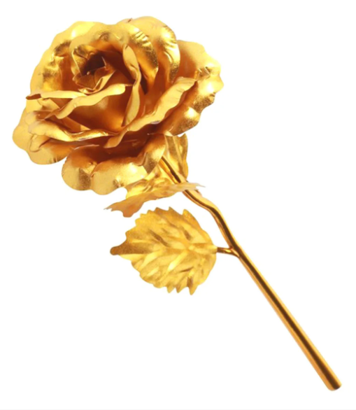Золотая роза в подарочной коробке - фото 5 - id-p202758904