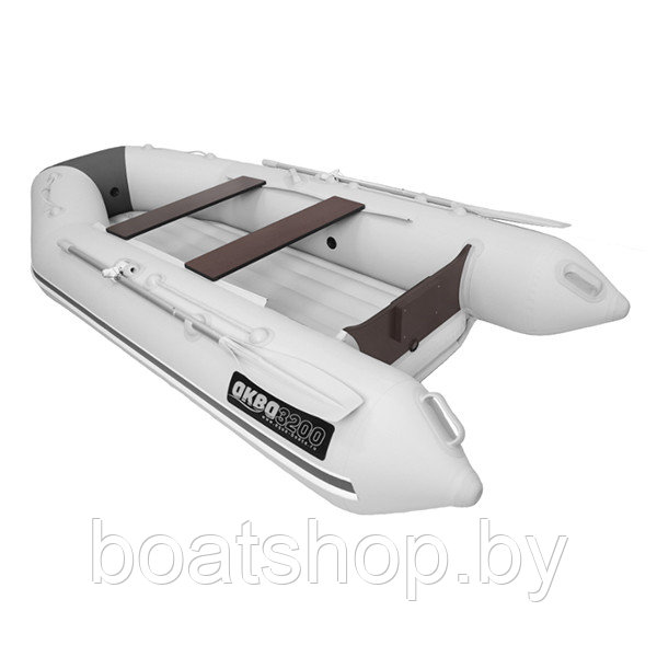 Надувная моторная лодка Аква 3200 НДНД светло-серый/графит - фото 3 - id-p202759678
