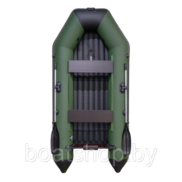 Надувная моторная лодка Аква 2800 НДНД зеленый/черный - фото 1 - id-p202759820