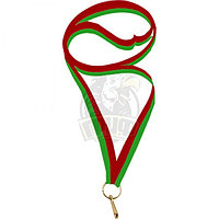 Ленточка для медали GTsport 10 мм (красный/зеленый) (арт. V8)