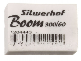 Ластик Silwerhof Boom 31*12*8 мм, белый