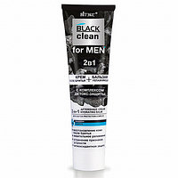 BLACK CLEAN FOR MEN 2в1 КРЕМ П/БРИТЬЯ + УВЛАЖ.БАЛЬЗАМ 100 мл