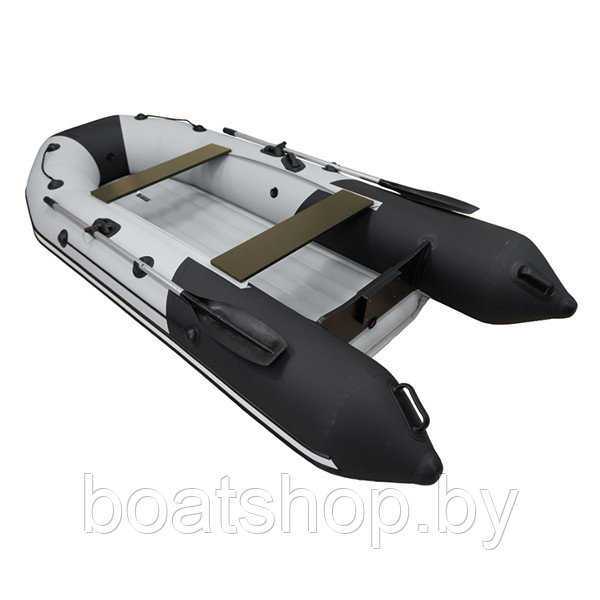 Надувная моторно-килевая лодка Таймень NX 3200 НДНД "Комби" светло-серый/черный - фото 3 - id-p202771788