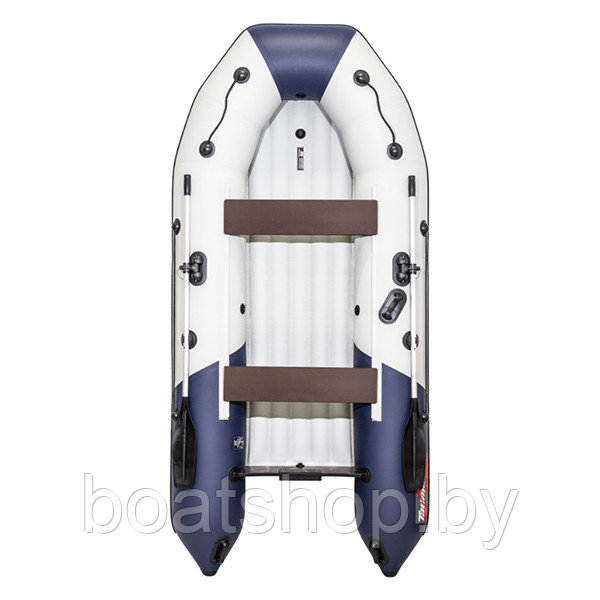 Надувная моторно-килевая лодка Таймень NX 3200 НДНД "Комби" светло-серый/синий