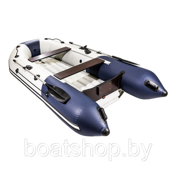 Надувная моторно-килевая лодка Таймень NX 3200 НДНД "Комби" светло-серый/синий - фото 3 - id-p202771789