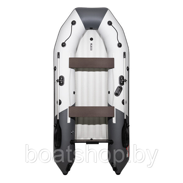 Надувная моторно-килевая лодка Таймень NX 3200 НДНД "Комби" светло-серый/графит - фото 1 - id-p202771790