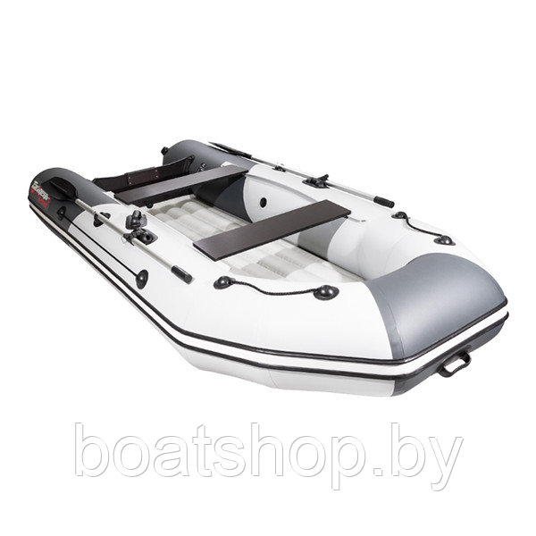 Надувная моторно-килевая лодка Таймень NX 3200 НДНД "Комби" светло-серый/графит - фото 4 - id-p202771790