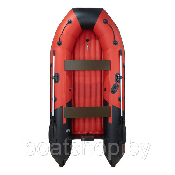 Надувная моторно-килевая лодка Таймень NX 3200 НДНД "Комби" красный/черный